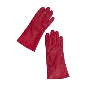 Vintage Thinsulate Insulation 40gram Red Classic Genuine Leather Gloves Large